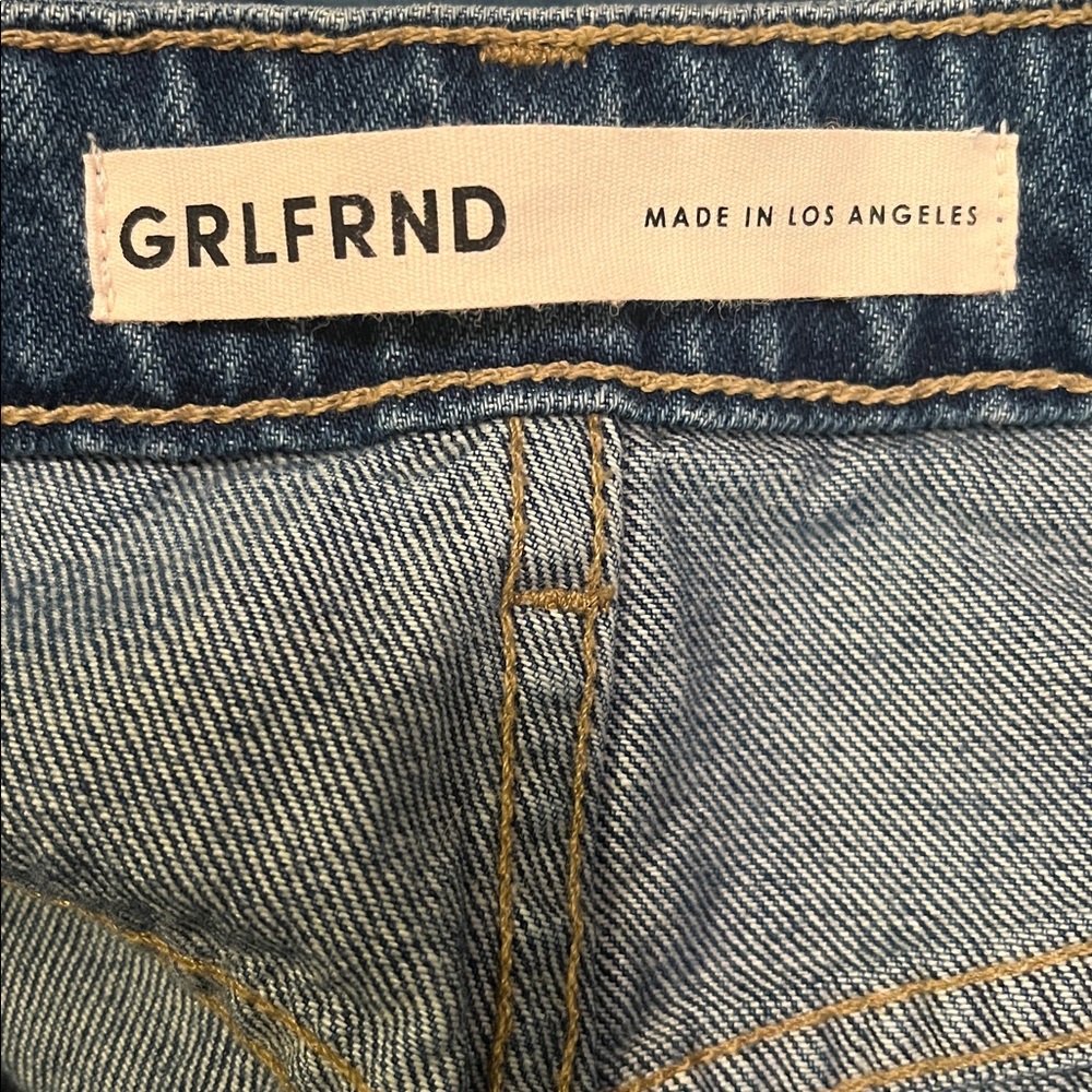 NWOT GRLFRND‎ The Karolina High Rise Straight Crop in Sedona Blue. - Picture 9 of 12